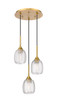 Innovations - 323-3P-BB-G323-5CL - Three Light Pendant - Berkshire - Brushed Brass