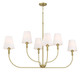 Millennium - 28906-VB - Six Light Linear Chandelier - Mairbourne - Vintage Brass