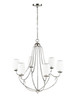 Millennium - 12106-PN - Six Light Chandelier - Eisley - Polished Nickel