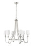 Millennium - 12206-PN - Six Light Chandelier - Artemis - Polished Nickel