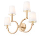 Cordelia Four Light Wall Sconce (2016-4S-MGLD)
