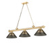 Z-Lite - 2306-3HBR-ARS - Three Light Billiard - Cordon - Heritage Brass