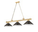 Cordon Three Light Billiard (2306-3HBR-MBRZ)