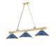 Z-Lite - 2306-3HBR-MNB - Three Light Billiard - Cordon - Heritage Brass