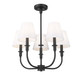 Tova Five Light Chandelier (3049-18C-MB)
