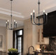 Tova Five Light Chandelier (3049-18C-MB)