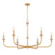 Tova Six Light Chandelier (3049-45RB)