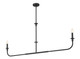 Tova Two Light Linear Chandelier (3049-60L-MB)