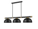 Z-Lite - 3050-3MB-RB-D13MB - Three Light Billiard - Vanguard - Matte Black + Rubbed Brass