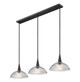 Z-Lite - 3051P12-3L-MB - Three Light Linear Chandelier - Lunelle - Matte Black