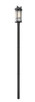 Fortis Two Light Outdoor Post Mount (5031PHBR-5009P96-BK)