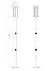 Fortis Two Light Outdoor Post Mount (5031PHBR-5009P96-BK)