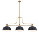 Melange Three Light Billiard (725-3HBR-D13MB)
