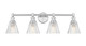 Z-Lite - 7704-4V-BN - Four Light Vanity - Auden - Brushed Nickel