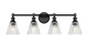 Z-Lite - 7704-4V-MB - Four Light Vanity - Auden - Matte Black