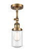 Innovations - 201F-BB-G314-LED - LED Semi-Flush Mount - Franklin Restoration - Brushed Brass