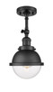 Innovations - 201F-BK-HFS-62-BK-LED - LED Semi-Flush Mount - Franklin Restoration - Matte Black