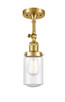 Innovations - 201F-SG-G314-LED - LED Semi-Flush Mount - Franklin Restoration - Satin Gold