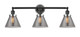 Innovations - 205BK-BPPC-HRPC-G43 - Three Light Bath Vanity - Franklin Restoration - Matte Black