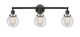 Innovations - 205BK-BPSN-HRSN-G202-6 - Three Light Bath Vanity - Franklin Restoration - Matte Black
