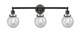 Innovations - 205BK-BPSN-HRSN-G204-6 - Three Light Bath Vanity - Franklin Restoration - Matte Black