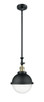Innovations - 206-BAB-HFS-84-BK-LED - LED Mini Pendant - Franklin Restoration - Black Antique Brass