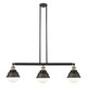 Innovations - 213-BAB-HFS-61-BK - Three Light Island Pendant - Franklin Restoration - Black Antique Brass