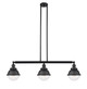 Innovations - 213-BK-HFS-62-BK - Three Light Island Pendant - Franklin Restoration - Matte Black