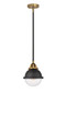 Innovations - 288-1S-BAB-HFS-62-BK-LED - LED Mini Pendant - Nouveau 2 - Black Antique Brass