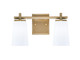 Toltec Lighting - 1212-NAB-261 - Two Light Bath Bar - Franklin - New Age Brass
