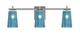 Toltec Lighting - 1213-GP-265 - Three Light Bath Bar - Franklin - Graphite