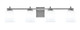 Toltec Lighting - 1214-GP-5031 - Four Light Bath Bar - Franklin - Graphite