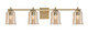 Toltec Lighting - 1214-NAB-5033 - Four Light Bath Bar - Franklin - New Age Brass