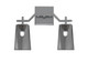 Toltec Lighting - 2312-GP-262 - Two Light Bath Bar - Corbin - Graphite