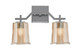 Toltec Lighting - 2312-GP-5033 - Two Light Bath Bar - Corbin - Graphite