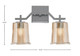 Corbin Two Light Bath Bar (2312-GP-5033)