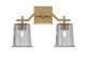 Toltec Lighting - 2312-NAB-5032 - Two Light Bath Bar - Corbin - New Age Brass