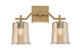 Toltec Lighting - 2312-NAB-5033 - Two Light Bath Bar - Corbin - New Age Brass