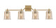Toltec Lighting - 2314-NAB-5033 - Four Light Bath Bar - Corbin - New Age Brass