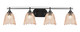 Toltec Lighting - 2614-MB-4233 - Four Light Bath Bar - Odyssey - Matte Black