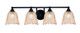 Toltec Lighting - 3424-MB-4233 - Four Light Bath Bar - Paramount - Matte Black