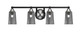 Toltec Lighting - 3424-MBBN-262 - Four Light Bath Bar - Paramount - Matte Black & Brushed Nickel