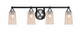 Toltec Lighting - 3424-MBBN-263 - Four Light Bath Bar - Paramount - Matte Black & Brushed Nickel