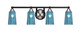 Toltec Lighting - 3424-MBBN-265 - Four Light Bath Bar - Paramount - Matte Black & Brushed Nickel
