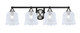 Toltec Lighting - 3424-MBBN-4230 - Four Light Bath Bar - Paramount - Matte Black & Brushed Nickel