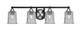 Toltec Lighting - 3424-MBBN-5032 - Four Light Bath Bar - Paramount - Matte Black & Brushed Nickel