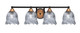 Toltec Lighting - 3424-MBBR-4232 - Four Light Bath Bar - Paramount - Matte Black & Bass