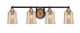 Toltec Lighting - 3424-MBBR-5033 - Four Light Bath Bar - Paramount - Matte Black & Bass
