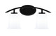 Toltec Lighting - 3722-MB-5031 - Two Light Bath Bar - Kurve - Matte Black