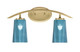 Toltec Lighting - 3722-NAB-265 - Two Light Bath Bar - Kurve - New Age Brass